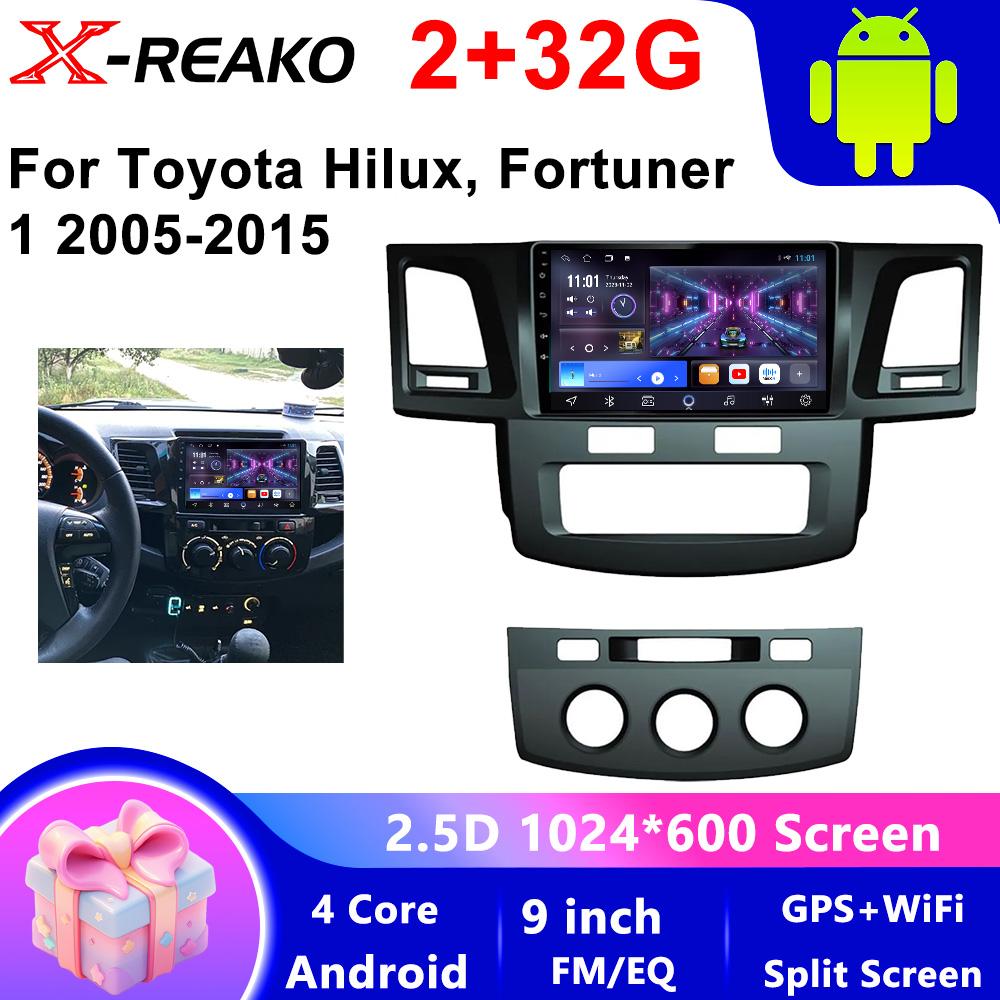Toyousonic Car Video Player for Toyota Hilux 2005-2015 GPS Navigation Built-in Dsp Carplay Autoradio Android Head Unit