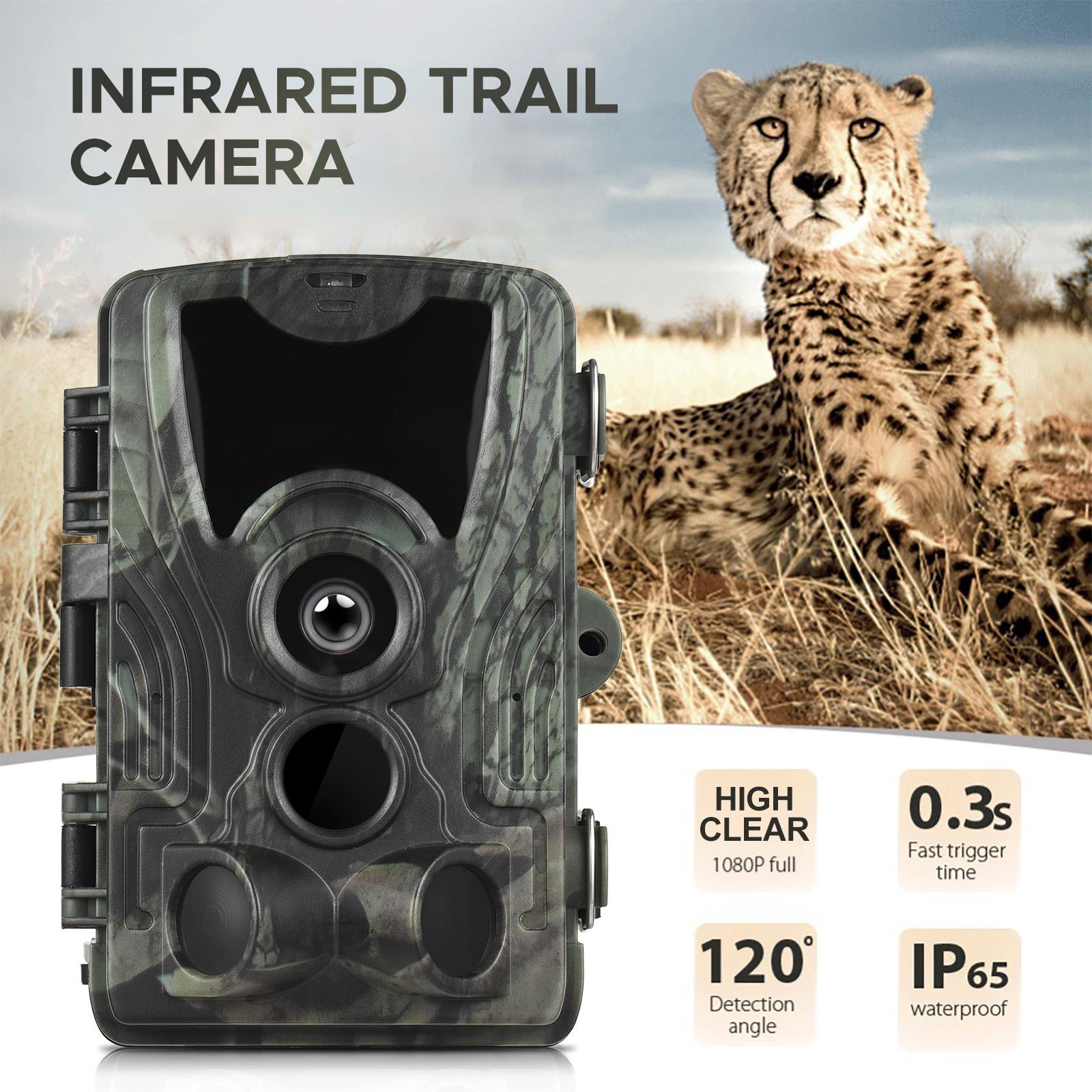 

Trail Camera Night Vision Motion Activated Waterproof 24MP+2.7K Wildlife Camera w/36 IR LEDs 5MP CMOS IP66 Critter Camera