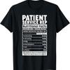 Patient Service Rep Team Professional Nutritional Facts T Shirt