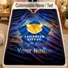 Flannel BlanketLeicester City Custom Name Text Personalized Soft Warm Throw Blanket Home Decor Gift