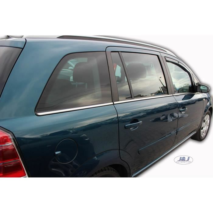 Déflecteurs d'air - J&amp;J AUTOMOTIVE - Opel Zafira B - Fumé - Acrylique renforcé - Installation facile