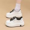 New platform women's shoes spring versatile sports casual shoes heightening lace-up lightweight lace-up board shoes