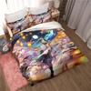 Genshin Impact Game Anime 3-piece Quilt Cover Bed Quilt Cover Double King Bed Quilt Cover Home Textiles Boys Adults