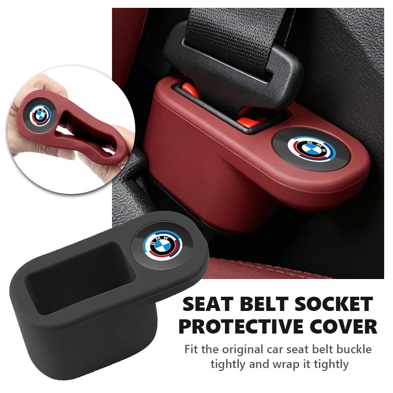 Car Seat Belt Base Anti Scratch Cover Auto Interior Accessories For BMW M3 M5 E36 E39 E46 E60 E61 E64 E70 E71 E80 E85 E87 E90