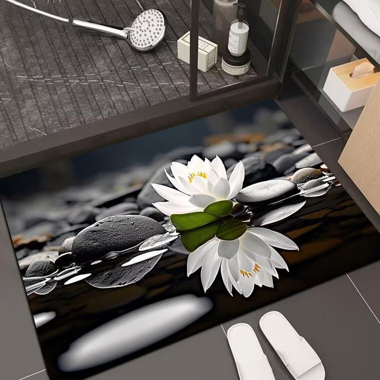 Diatomaceous Earth Non-slip Quick-dry Bathroom Mat – Water Absorbent & Dirt-resistant