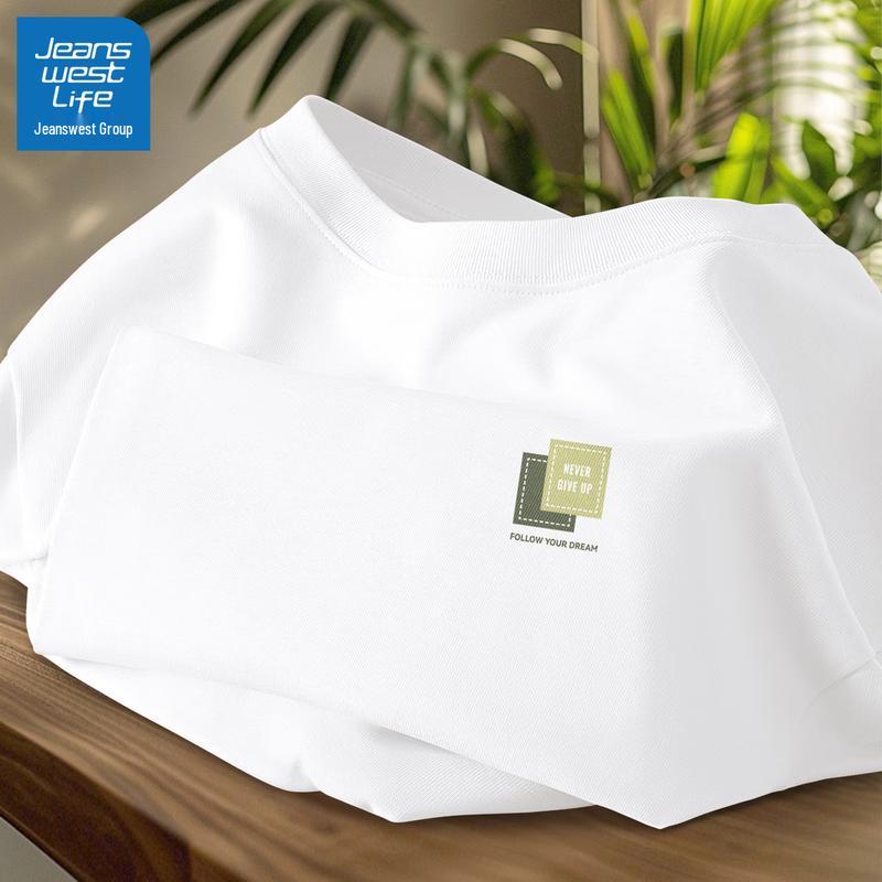 Jeanswest Men s Trendy Loose Fit Pure Cotton Short Sleeve T-Shirt L