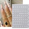 Nail Foils Geometric Pattern Stripe Nails Decals Nail Art Decoration Manicure 3D Lines Nail Sticker