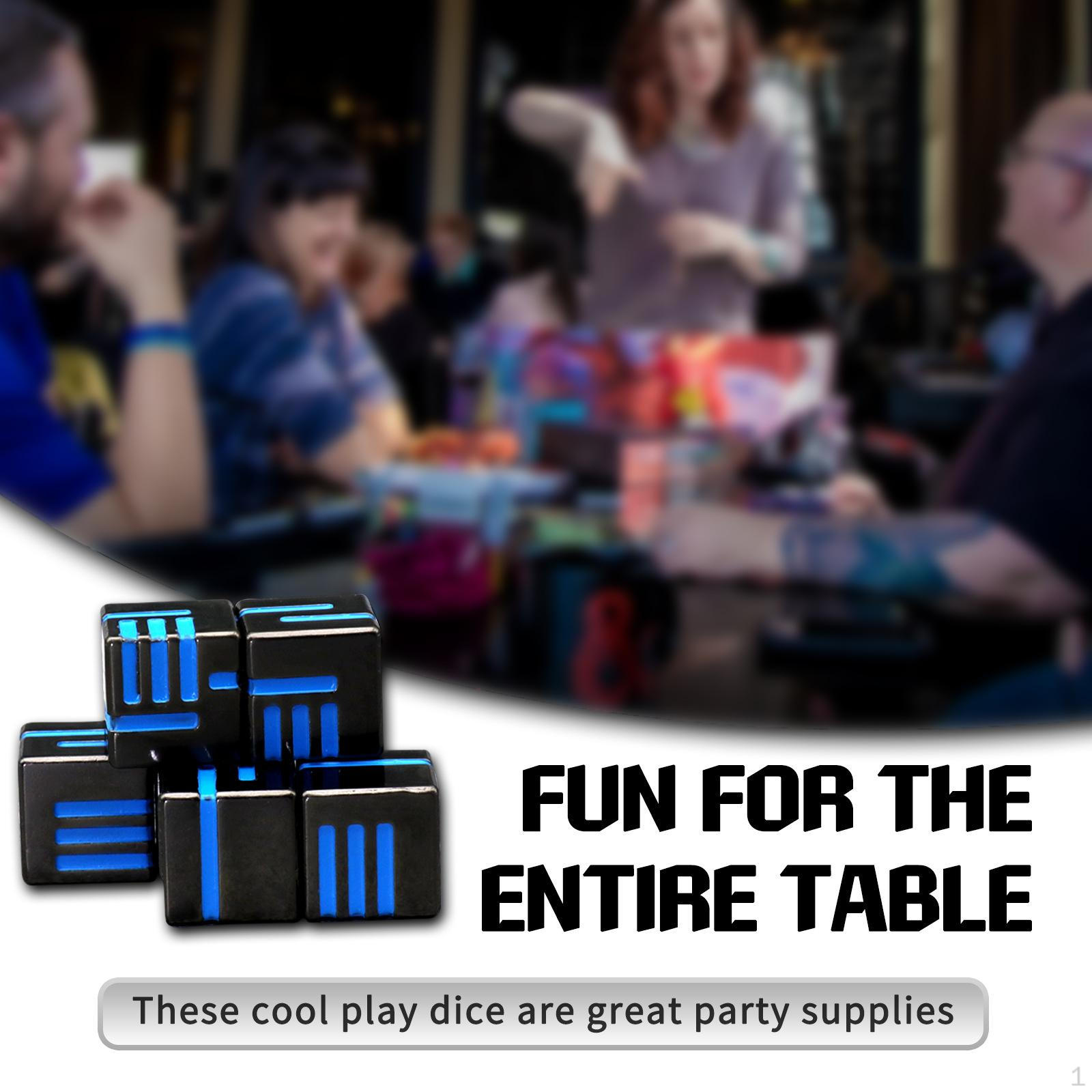 Наборы настольных игр в кости, игрушка-головоломка, многоцветная портативная ролевая игра, прочный набор, крутой металл синий