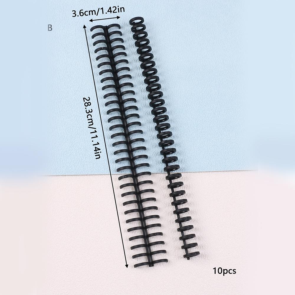 5/10Pcs Loose Leaf Binder Rings Binding Spines 30-Hole Plastic Comb Binding Spines for Teacher Student Business Notebook File