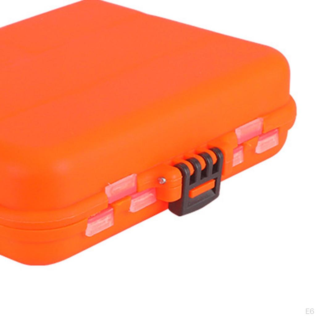 Double Sided Fishing Tackle Box Case Multifunction Removable Dividers Waterproof Hook