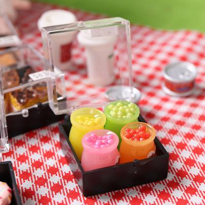 Pratique Réaliste Jeu de Rôle Compact 1/12 Mini Maison Boîte Modèle de Gâteau Cuisine Jouet Alimentaire pour Maison Miniature