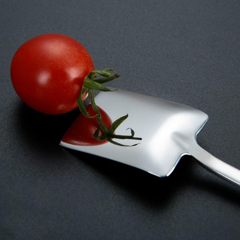 1 Pcs Retro Creative Spade Spoon 304 Stainless Steel Long Handle Coffee Stirring Spoon Net Red Dessert Watermelon Spoon