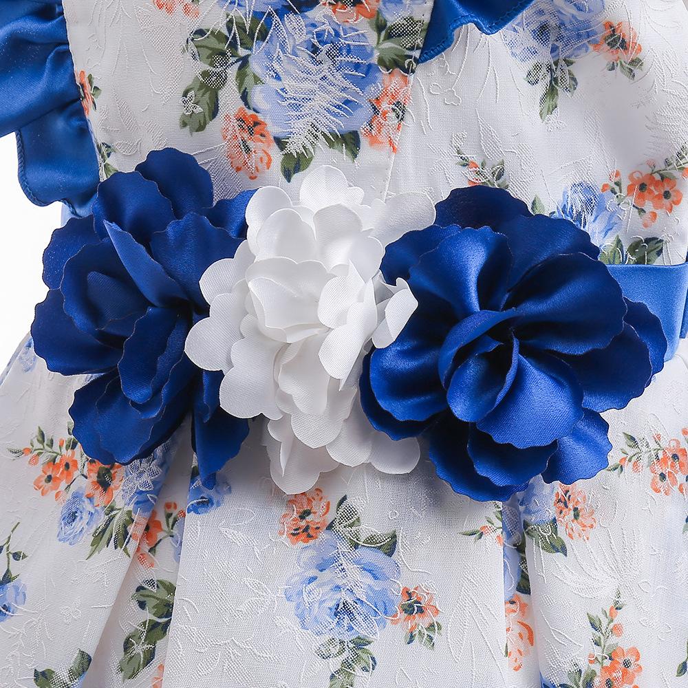 3-10 lat dziewczęca sukienka w kwiaty letnia kokardka suknia balowa odzież dla dzieci dziecięce sukienki księżniczki ubrania dla dzieci na konkurs piękności