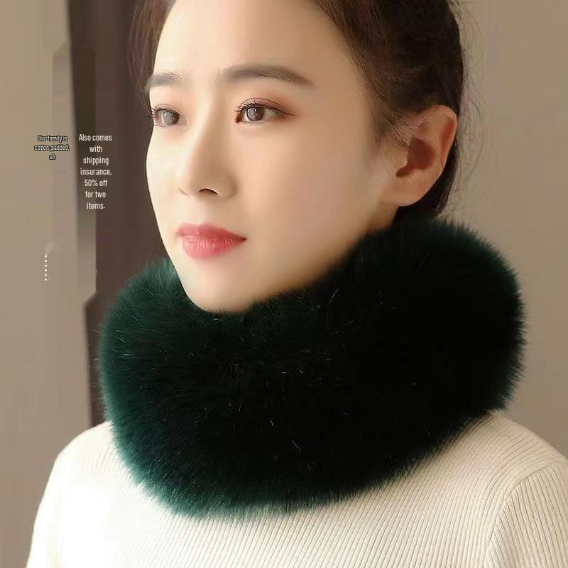 Celebrity Winter Fur Collar Scarf: Versatile Neck Warmer for Men & Women