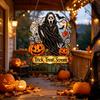 Spooky Party Supplies Ghost Stained Glass Suncatcher for Windows, Gothic Acrylic Light Catcher with Seasonal Art Colorful Reflection, Halloween