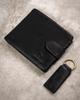 Gift Set: Men's Leather Wallet and Keychain - Peterson