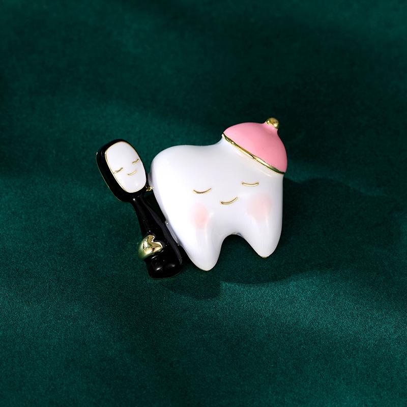 Kreatives Design, Kleine Zähne Brosche, Weibliche Niedliche Cartoon Korsage, Hochwertige Exquisite Anstecknadel, Personalisierter Temperament mit Accessoires