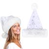 1pcs Christmas Hat Embroidered Snowflake Plush Terry Cloth Festive Decor Shanghai-Style Fur Glitter Cap  Atmosphere Hat