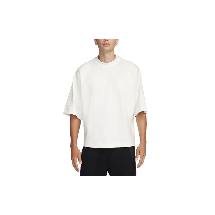 Мужская футболка свободного кроя с круглым вырезом и короткими рукавами Nike Sportswear Tech Fleece Reimagined белые топы FB8166-133 XXL 4790₽
