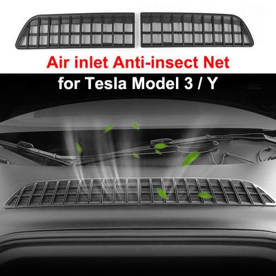 For Tesla Model Y Front Trunk Air Inlet Anti-insect Protector Cover Grid Protection Net ModelY Frunk Modified Accessories