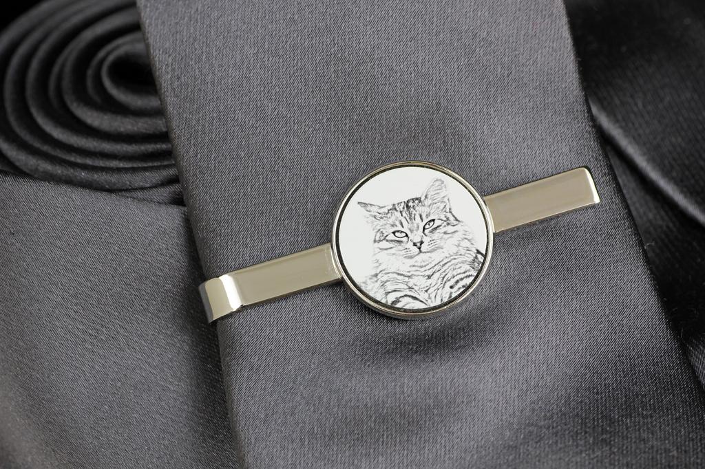 Siberian - Cat Tie Clip, Personalized Tie Clip, Unique Gift for Men from Art-Dog Brand