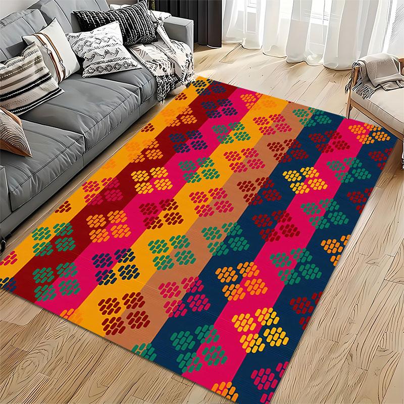 Geometric Patterned Carpet suitable as a non-slip mat for the living room or bedroom sofa