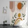 1pc Sun Print Shower Curtain Waterproof Cloth Bathroom Thickened Anti-mildew Partition Curtain Bathroom Curtain