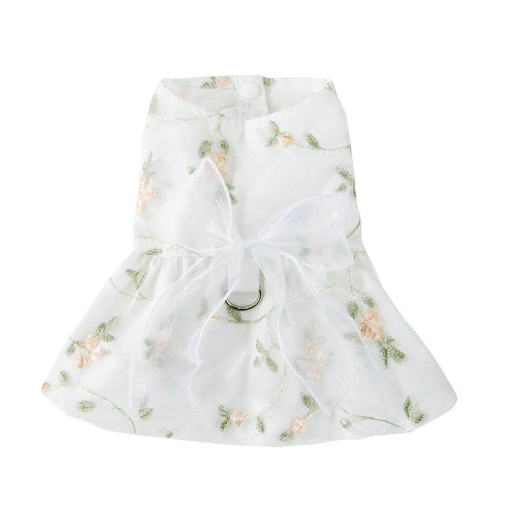 Breathable Lace Strap Floral Puppy Dog Spring Summer Double Princess Skirt Cat Teddy Small Dog Pet Clothes