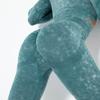 Seamless Frosted Yoga Set: Long Sleeve & High Waist Pants for Women