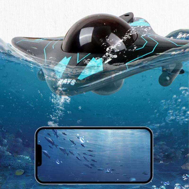 6CH RC Boat Submarine With Underwater Camera Remote Control Wifi FPV Remote Control Boats Radio Control Toys For Boys Kid Gift