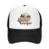Bedruckte Happy Yellow Pool Party Mesh Baseballkappen für Unisex Hochwertige Unisex Strand Papa Hüte Trucker Cap