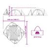 Family Tent for 10 Persons Green and Grey 460 x 430 x 214 cm