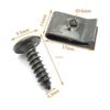 40pcs Mixed U-Type Metal Screw Clips with Anti-Rust Protection for Car & Motorcycle Fastener Tapping Buckle