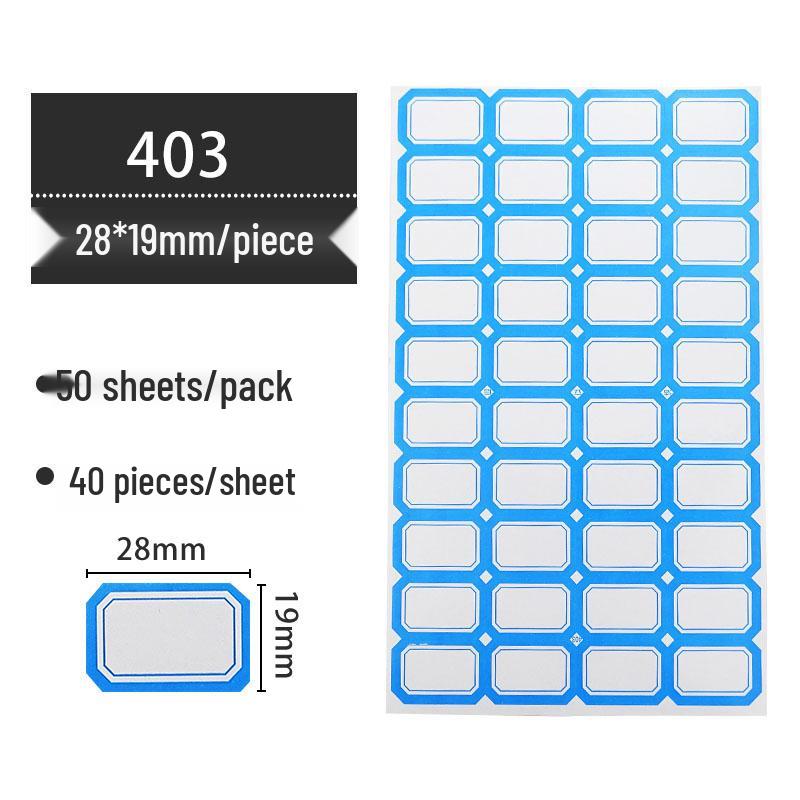 Self-Adhesive Classification and Identification Paper Stickers