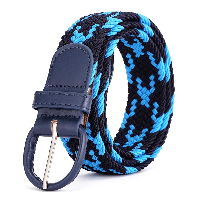 Dames elastische en elastisch geweven riem in één outfit, casual en veelzijdige denim riem voor mannen en vrouwen 105CM