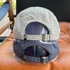 Spring and Summer Letter Embroidery Soft Top Baseball Cap Female Fresh Versatile Plaid Cap Showing Face Small Male Trend