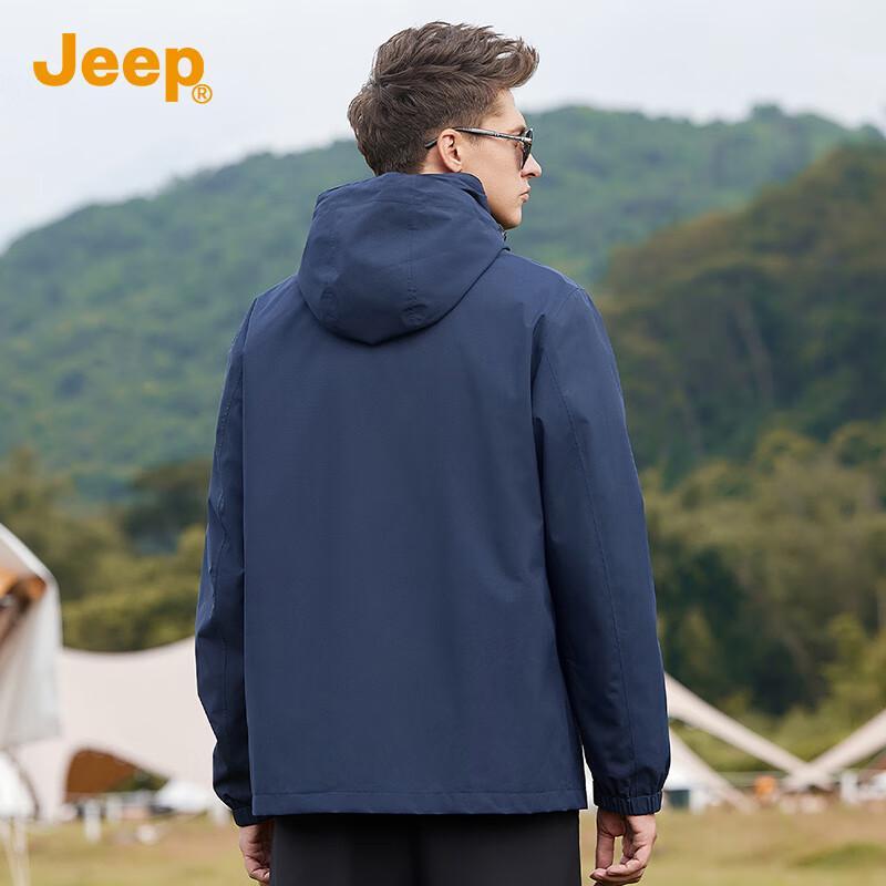 Jeep Men's 3-in-1 Outdoor Windproof Fleece Jacket