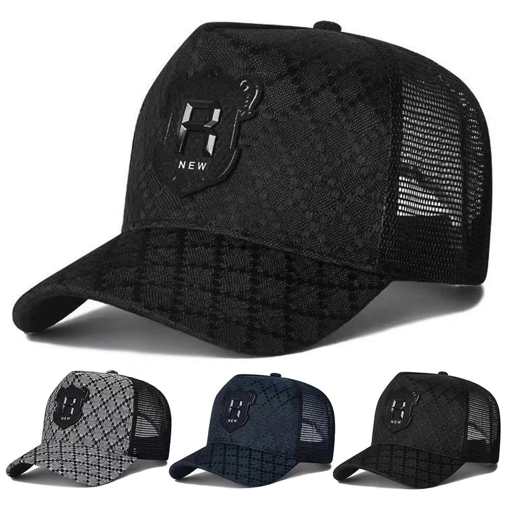 Net Baseball Stitching Stitched Embroidered Alphabet R Neutral Gender Women Men For Caps Spring Summer Outdoor Adjustable Casual Hats Sunscreen