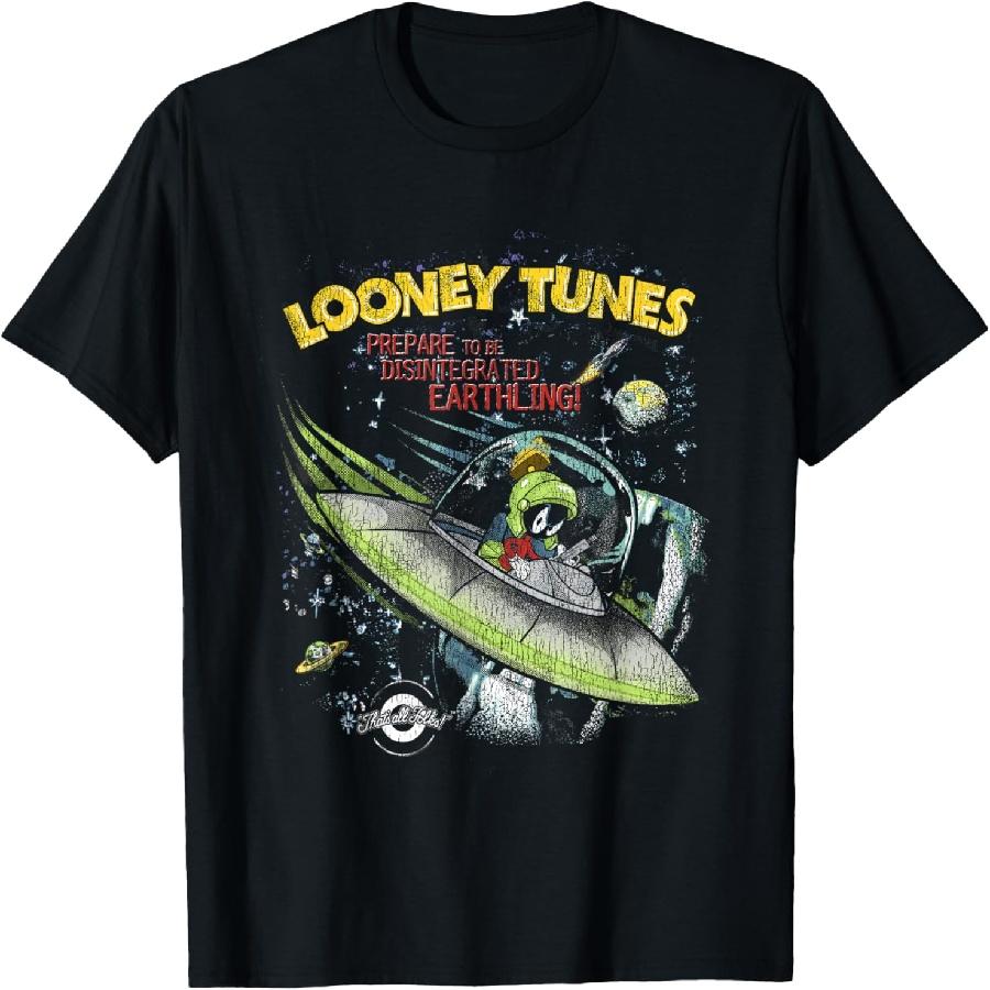 Футболка Looney Tunes Марвин Завоеватель  Приготовься к расщеплению  S чёрный