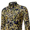 Men Shirt Colorful Print Eye-catching Soft Spring Shirt for Parties