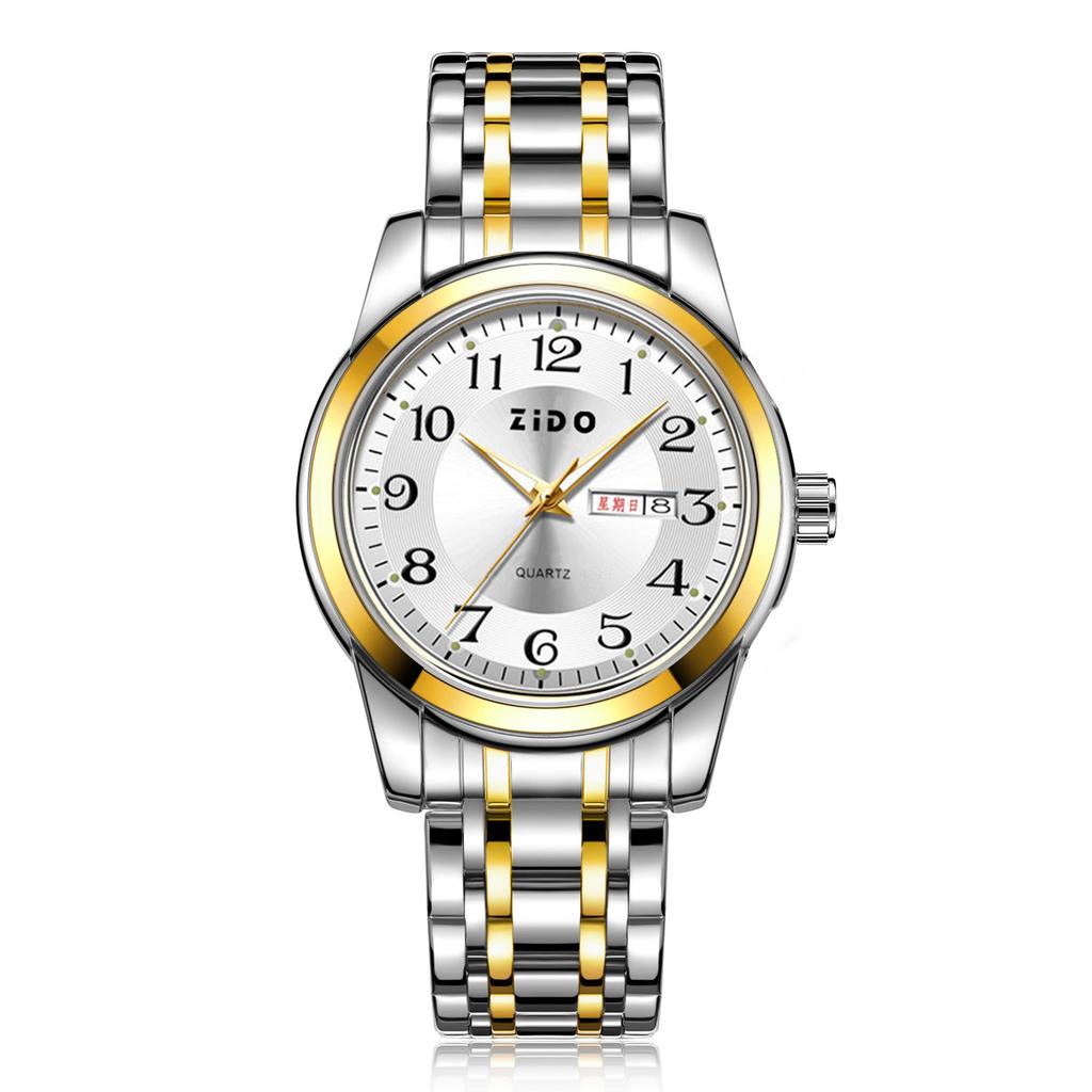 High-End Fashion Men'S Watch Light Luxury Versatile Automatic Quartz Luminous Old Man'S Watch Big Number