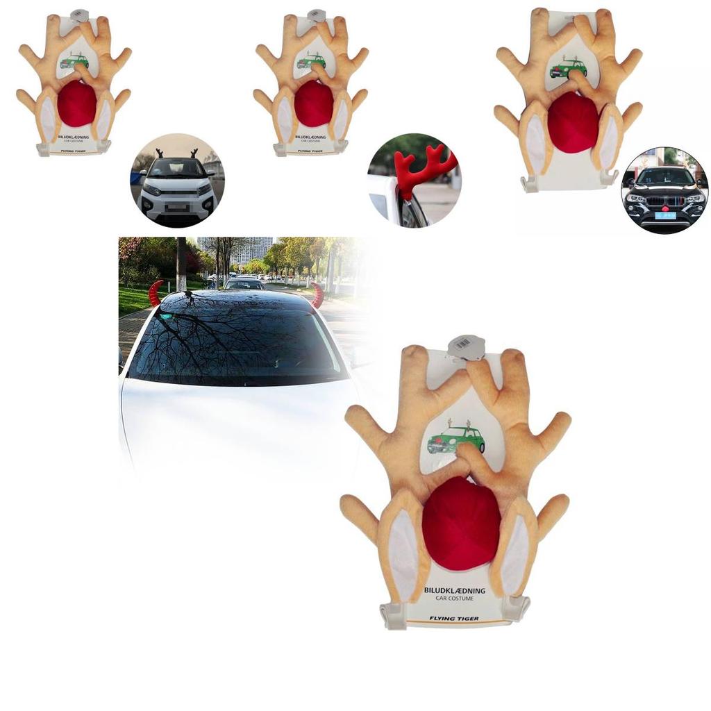 Festliches Autozubehör mit entzückenden Weihnachtsgeweihen für Festtagsstimmung und Freude