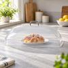 Transparent Cake Cover with Stainless Steel Handle Wipe-Spotless
