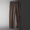 LRT Men's Wool-Blend Brushed Straight-Leg Casual Trousers