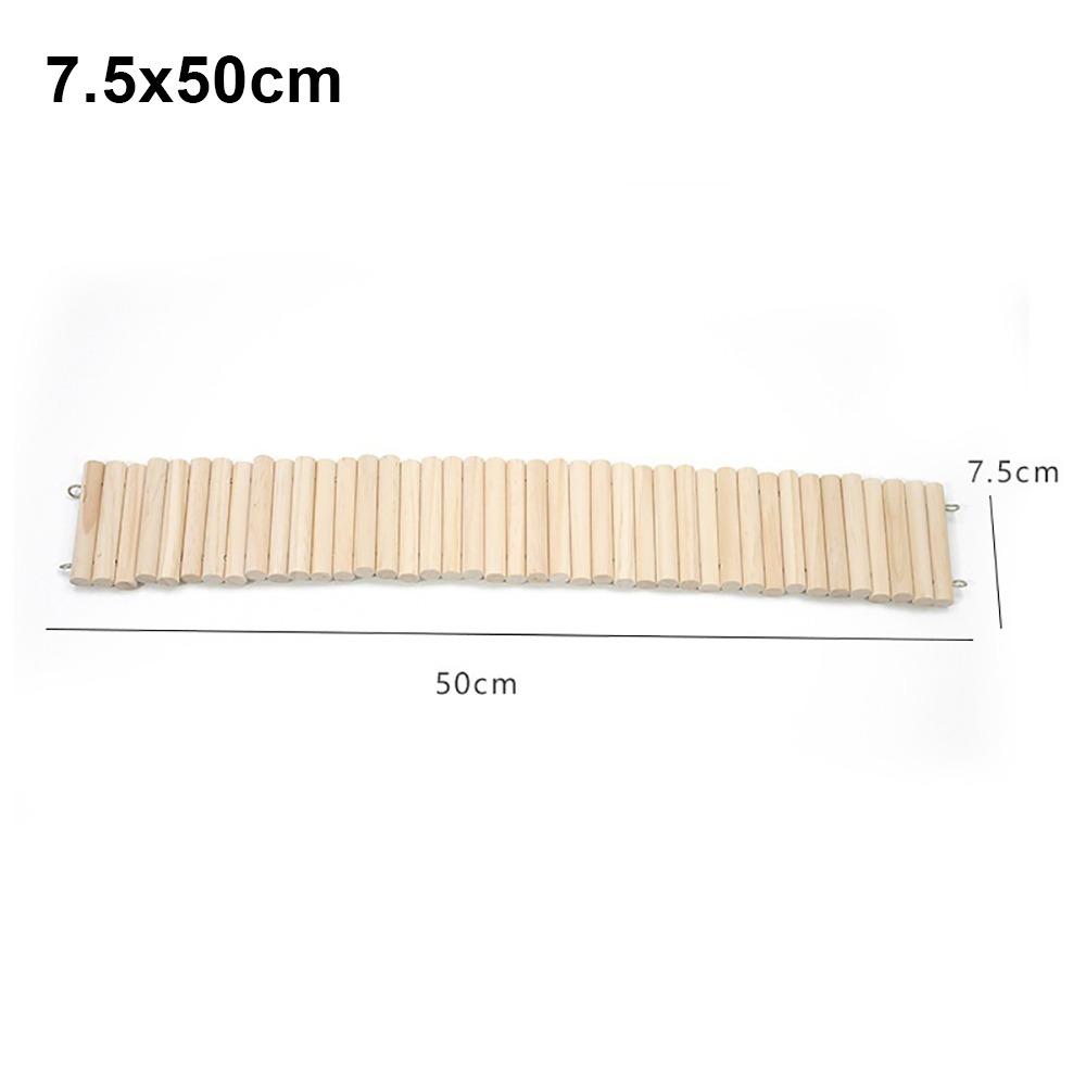 1 ks Snadno instalovatelná závěsná klecová dekorace Dřevěná podlahová plošina Potřeby pro malá zvířata