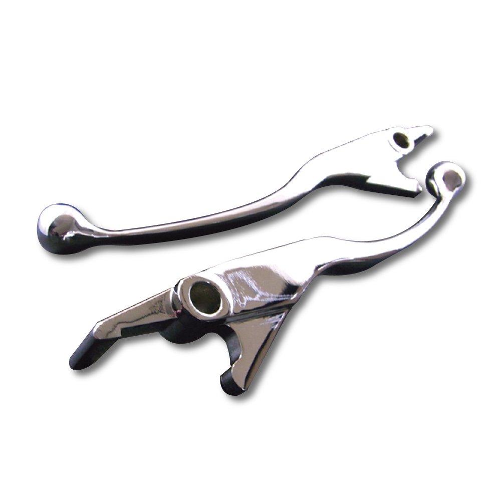 ALBA Brake Lever Set and for Honda Grand Majesty and Other Chrome (Left Right) (2004) Models, Plated, BL-205-208-CR