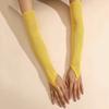 50cm Sun Protection Women Gloves Stretchy Sheer Mesh Gloves Fashion Long Fingerless Gloves  Wedding