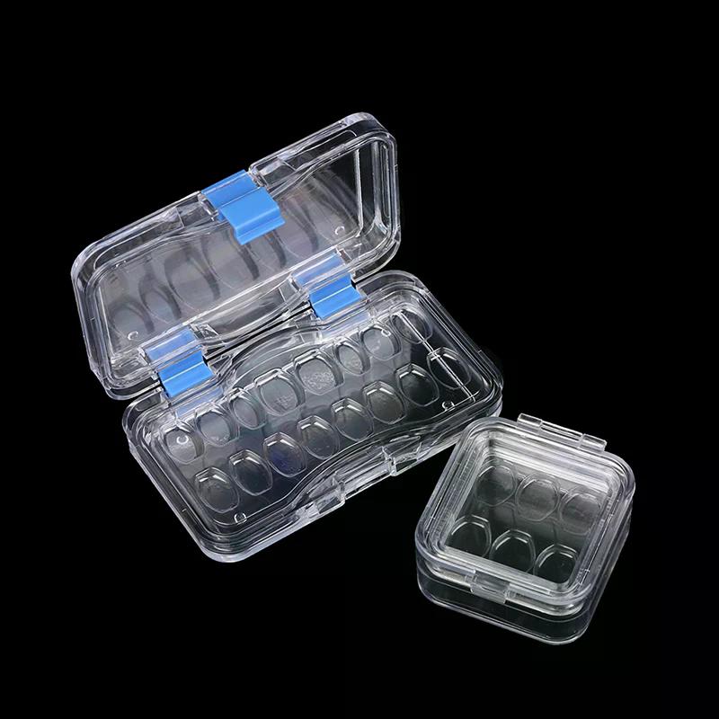 1pc 6/16 Grids Dentistry Tooth Box with Film Denture Box Veneers  Materials Aesthetic Dentist for Dental Technician Tools