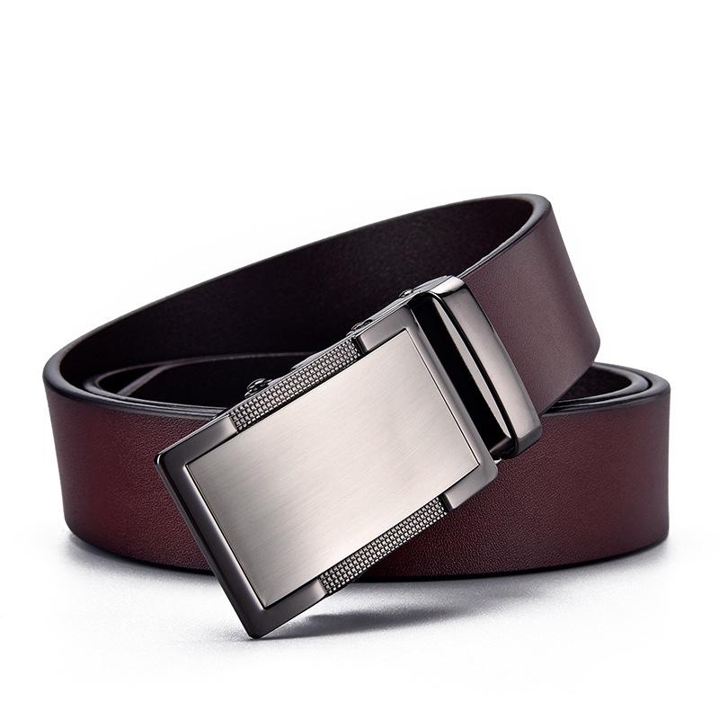 2022 Business Belt Men'S Second-Layer Cowhide Guangzhou Automatic Buckle Private Logo Belt