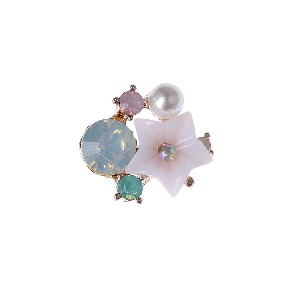 Hairpin Accessories Flatback Pearl Buttons Rhinestone Button Apparel Sewing Flower Buckle